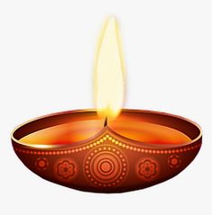 a lit candle is shown in the shape of a bowl with an intricate design on it