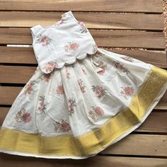 Onam Dress For Kids, Onam Dress Ideas, Dress Stitching Ideas, Kerala Dress, Onam Dress, Indian Dresses For Kids, Onam Outfits, Dress Stitching, Cotton Frocks For Kids