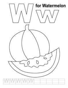 the letter w is for watermelon worksheet