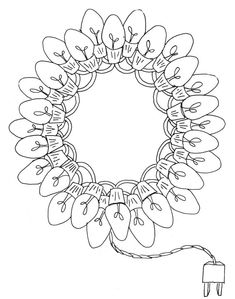 a drawing of a wreath with words written on it