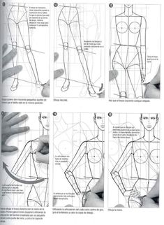 the instructions for how to draw a woman's body with hands and feet,