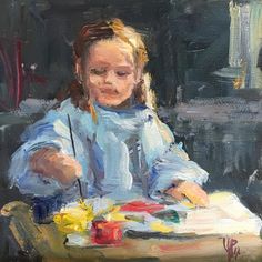 Kleine kunstenares Figurative, Painter, Paintings, Van, Art