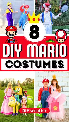 8 diy mario costumes for kids that are super cute and easy to sew