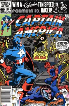 the cover to captain america comic book