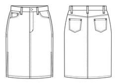 Skirt Drawing, Flat Drawings, Old School Fashion, Flat Sketches, Patterned Jeans, Flats Patterns, Fashion Design Sketches