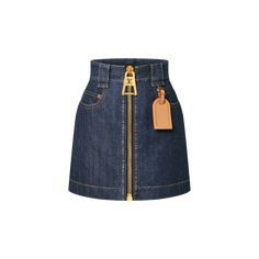 LOUIS VUITTON® - Xxl Zipper Denim Mini Skirt - Indigo Skirt Png, Summer Shorts Outfits, Louis Vuitton Official, Denim Design, Cute Skirts, Skirt Design, Kpop Outfits, Denim Mini, Denim Mini Skirt