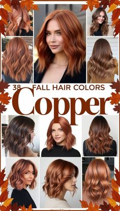 Copper Auburn Hair Color, Warm Fall Hair Color, Brunette Balayage Hair Dark, Hair Color Ideas Caramel, Fall Copper Hair, Balayage Fall Hair, Caramel Balayage Brunette, Golden Red Hair