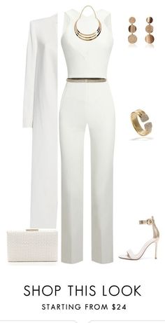 Romantic Evening, فستان سهرة, White Outfit, Looks Chic, Business Attire, Work Attire, White Outfits, White Fashion, Elegant Outfit