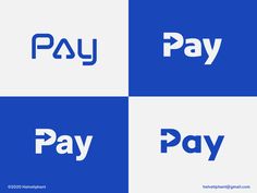 four different types of pay logos