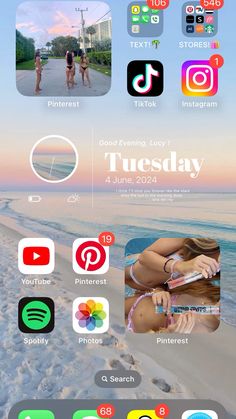 an iphone screen with various icons on it