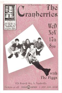 the cranberries concert poster