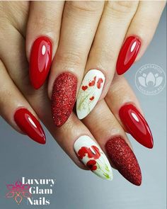 30+ Charming Almond Nail Design Ideas The Glossychic Almond Shaped Nails Designs, Almond Nails Pink, Blue Homecoming Nails, Homecoming Nails Almond, Oval Shaped Nails, Almond Nails French