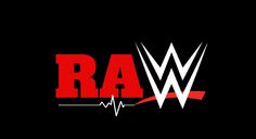 the logo for wwe's raw wrestling team, which is currently in red and black