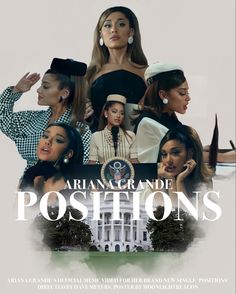 the poster for ariana grande's positions