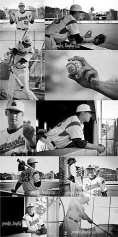 black and white photo collage of baseball players