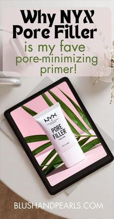 Why NYX Pore Filler Is My Fave Pore Minimizing Primer! If you hate the look of pores, check out my love for the NYX Pore Filler Blurring Primer to minimize the look of pores for a flawless makeup look! | Best drugstore pore filler primers | how to hide the look of pores with makeup | Oily skin makeup tips products | pore hiding primers | best nyx cosmetics products | makeup tips flawless makeup | Hide Pores With Makeup, Nyx Pore Filler, Pore Filling Primer, Good Skin Care Routine, Pore Filler, Blurring Primer, Oily Skin Makeup, Poreless Skin, Foundation Tips