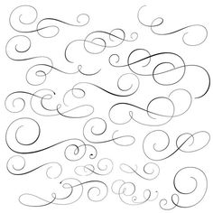 an image of some swirls in the air with one line on each side and another line on the other