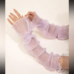 This Unique Pair Is A Wonderful Addition To Your Wardrobe And Your Style; Sure To Get Lots Of Compliments! Great For Halloween Costumes Or Anytime! Gsun39503001d4e Detail Couture, Lovely Lavender, Arm Sleeves, 가을 패션, Arm Sleeve, Mode Vintage, Lace Sleeves, Aesthetic Clothes, Pretty Outfits