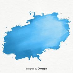 blue watercolor background with white paper