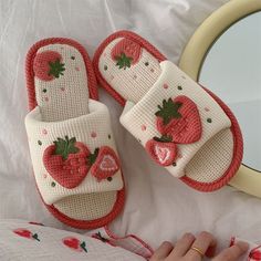 Rabbit Light, Linen Slippers, Halloween Fruit, House Slide, Temu App, Dr Shoes, Bedroom Slippers, Cute Strawberry, Kawaii Clothes