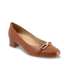 Trotters-Dakota Pump Add to your professional or formal collections with the Dakota pump from Trotters. The classic silhouette, crafted from leather, is sure to pair well with fave fits easily. Shop Now, Pumps, Leather