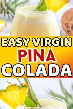 easy virgin pina cola recipe with pineapples