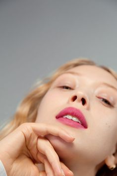 Solveig wears Glossier Generation G in Crush. #lipstain #pink #beauty Bright Lip, Facial Products, Bright Lips, Old Makeup, Basic Skin Care Routine, Lips Makeup, Beat It, Website Redesign