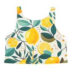 Looking for a fresh and stylish crop tank top that captures the essence of the Amalfi coast? Look no further than the Amalfi Lemon Crop Tank Top by Mila Beachwer, handcrafted with care in sunny California. With its vibrant lemon print and breezy design, this top is perfect for warm weather and adds a touch of playful charm to any outfit. Shop now and elevate your wardrobe with a piece of handmade California style! Summer Cropped Cotton Tank Top, Cropped Summer Tank Top, Spring Vacation Crop Tank Top, Casual Tank Crop Top For Vacation, Summer Sleeveless Crop Top For Vacation, Yellow Crochet Crop Top For Summer, Sleeveless Crop Top For Spring Vacation, Sleeveless Spring Vacation Crop Top, Casual Yellow Tank Crop Top