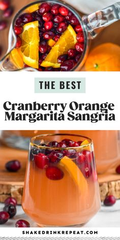 the best cranberry orange margarita sangria