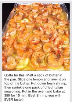 an image of shrimp cooking in the oven with caption about how to use it