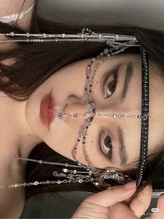 Ulzzang Accessories, Face Jewellery, Magical Jewelry, Princess Aesthetic, Fancy Jewellery, Makeup Designs, Fancy Jewelry, Fantasy Jewelry, Girly Jewelry