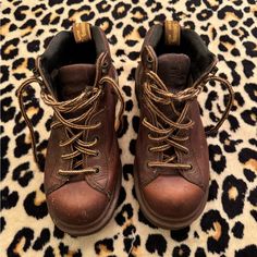 Questions? Leave A Comment Below! Brown Doc Martens, Shoes Doc Martens, Vintage Doc Martens, Scene 2000s, Grunge Boots, Brown Leather Boots, Girls Boots, Doc Martens, Vintage Leather