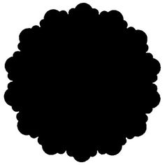 the silhouette of a black circle on a white background