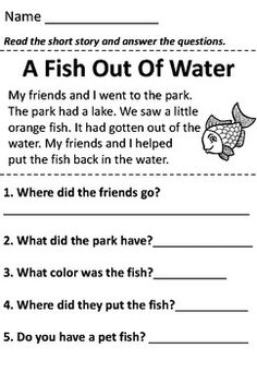 a fish out of water worksheet with answers and examples for students to use