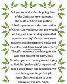 Poem About Christmas, Jesus And Christmas, Christmas Tree Story, Christmas Card Text, Devotions For Kids, Christmas Devotional, Tree Story, Christmas History