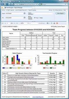 a screen shot of the team progress dashboard