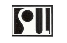 a black and white square with the word soul in it's center is shown