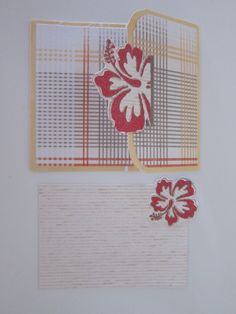 two pieces of paper with flowers on them