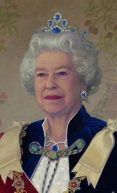 the queen of england is depicted in this painting