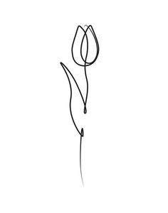 a line drawing of a flower on a white background