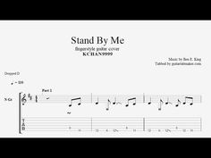 a guitar tab with the words stand by me on it