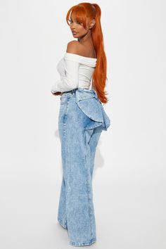 Available In Acid Wash. Wide Leg Jean Front Pockets Bow Detail 11" High Rise 33" Inseam Non Stretch Acid Wash Disclaimer: Due To The Specialized Wash Process, Each Garment Is Unique. 100% Cotton Imported | Brianca Bow Wide Leg Jeans in Acid Wash size 7 by Fashion Nova Houston Outfits, Creative Jeans, Bow Jeans, Girly Tingz, Comfy Casual Outfits, Cute Birthday Outfits, Fashion Nova Outfits, Birthday Outfits, Pink Jeans