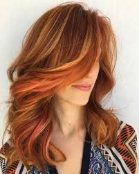 Hair Color Ideas Trending, Bright Red Hair Color, Red Hair Color Shades, Hair Caramel, Red Hair With Blonde Highlights, Fall Hair Color Trends, Violet Hair