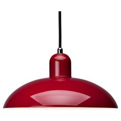 a red light hanging from a black cord