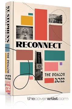 a book cover with the words reconnet on it's front and back covers