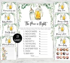 the price is right game with two beer mugs on each side and an image of eggs