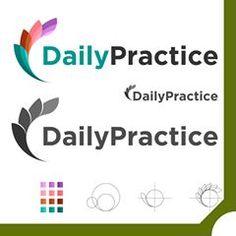 the daily practice logo is displayed on a white background with green and red accents,