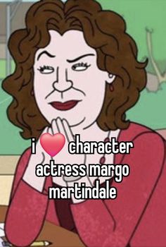 a woman sitting at a table with her hand on her face and the words i character actress