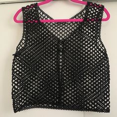 Heavy Black Beaded Open Weave Vest. Some Flaws Pictured. One Size. Beaded Vest, Open Weave, Bb Dakota, Black Beads, Womens Tops, Women Shopping, Black, Color