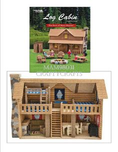 a wooden doll house is shown with instructions for it's steps and porchs